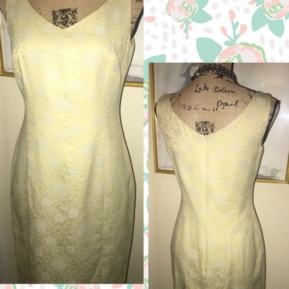 Vintage Isabel Ardee Floral Brocade Sheath Dress~8 - Picture 4 of 8